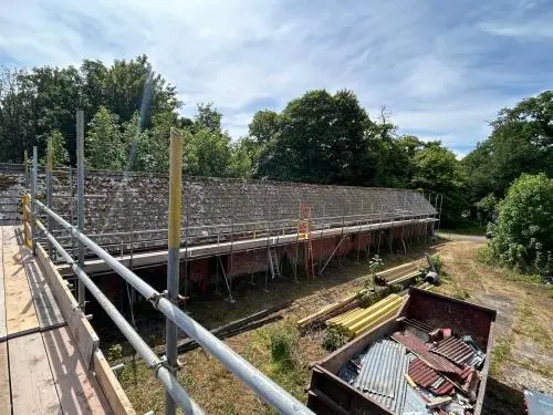 Historic stables new slate roof