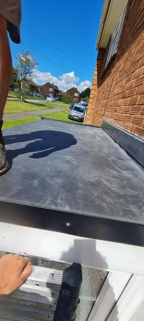 New Firestone EPDM flat rubber roof