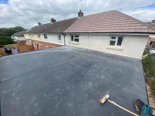 New Firestone EPDM flat rubber roof