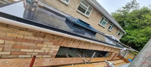 New Firestone EPDM flat rubber roof