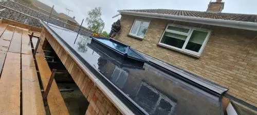 New Firestone EPDM flat rubber roof